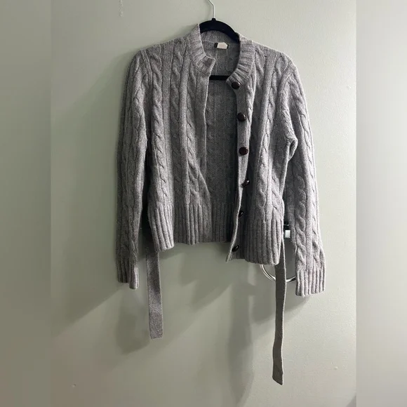 J crew wool cashmere blend belted cardigan - Picture 3 of 7